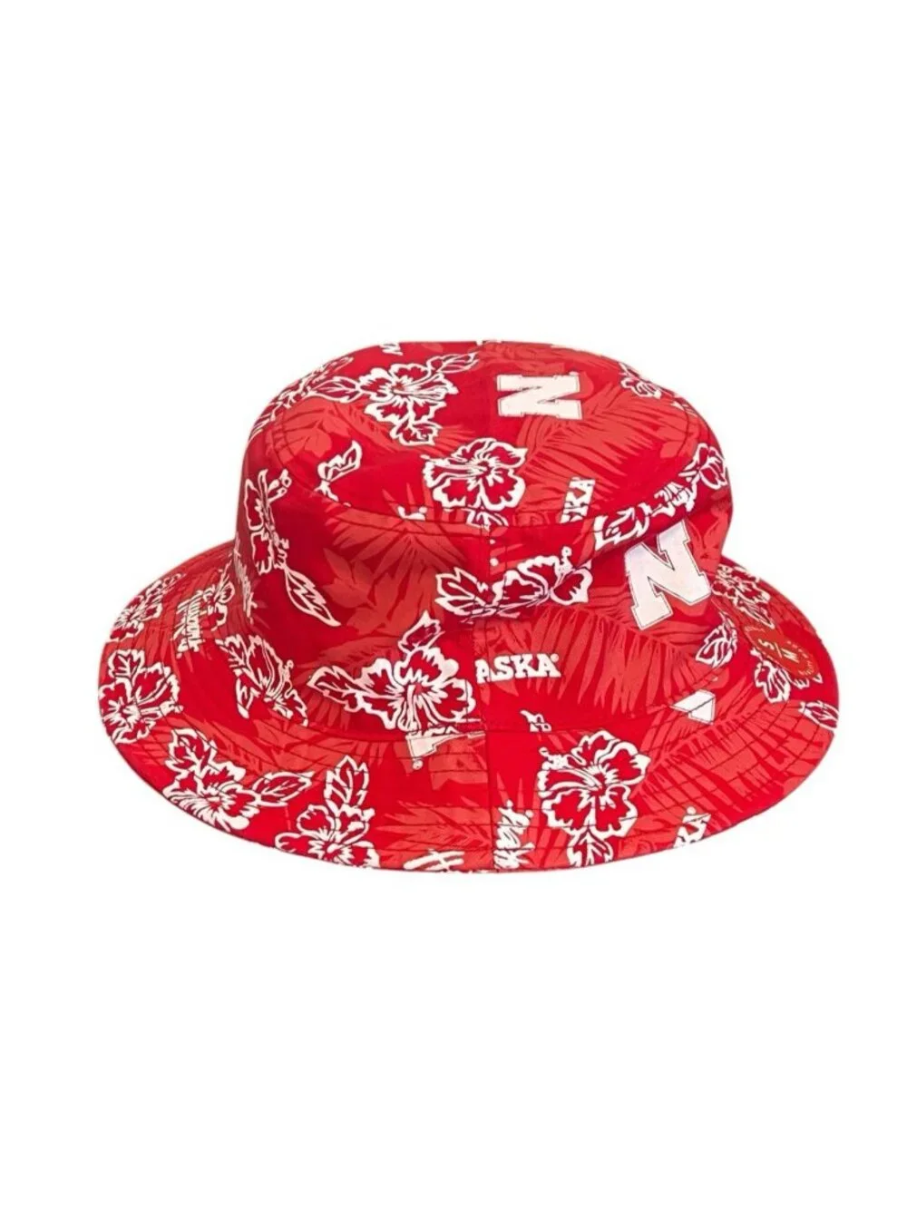 Reyn Spooner x American Needle Nebraska Huskers NCAA Floral Bucket Hat L/XL